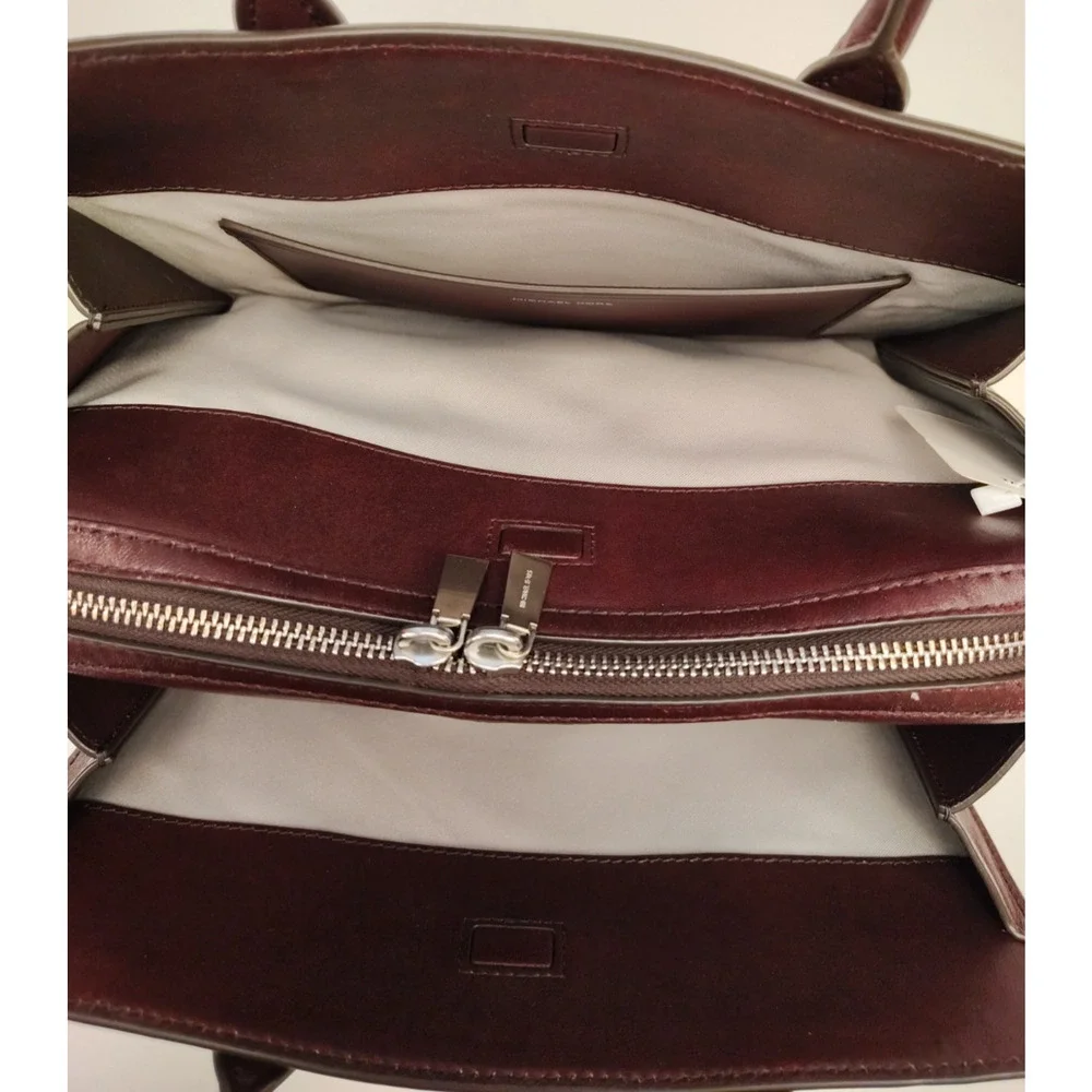 Michael Kors Laila Medium Satchel - Oxblood/Red - Gently Worn